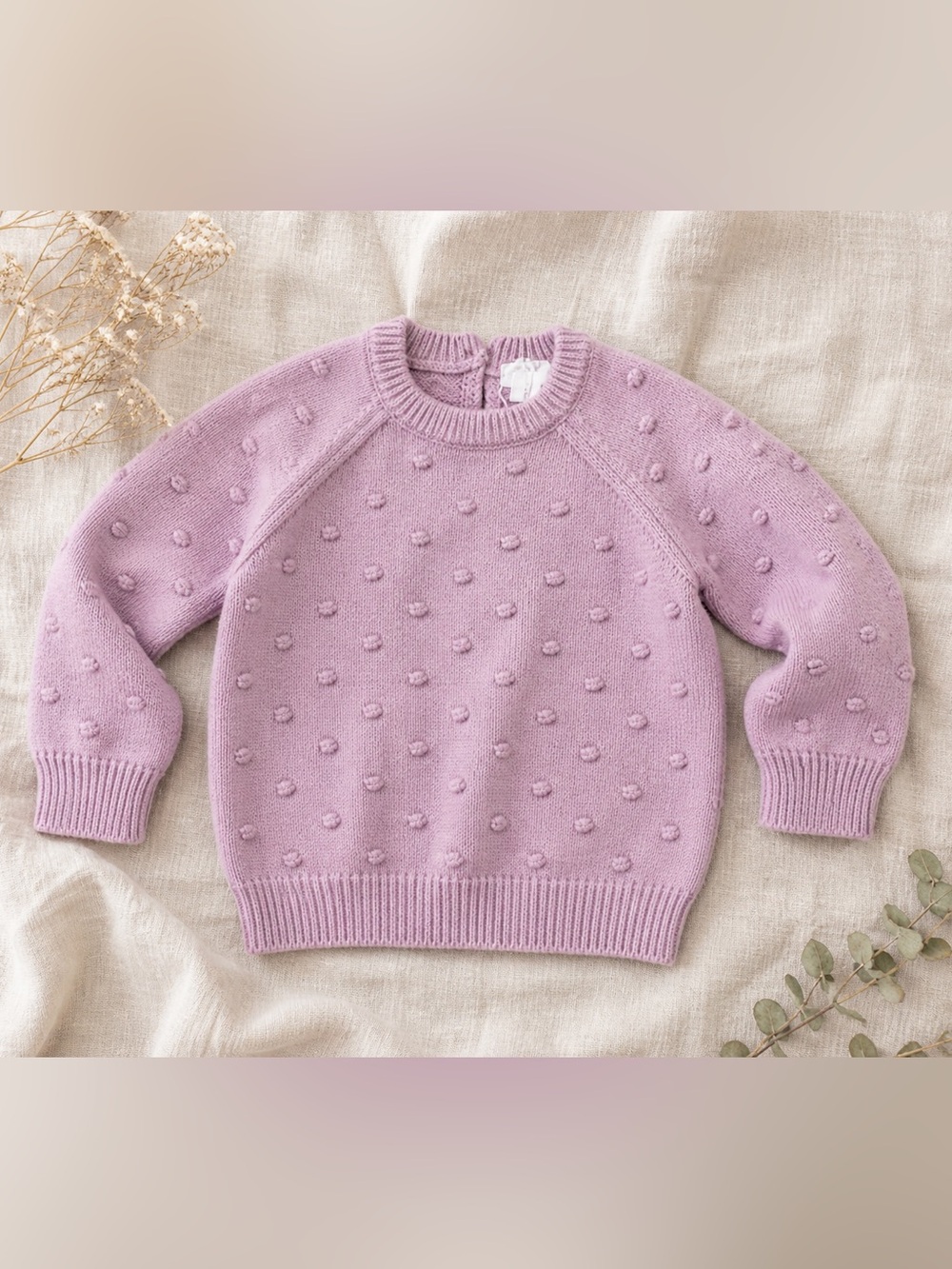 Jamie Kay Dotty Knit Sweater 2Y Muted Lilac NWT Organic Cotton Baby Toddler